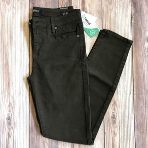 Olive Mid-Rise Stretch Skinny Pants